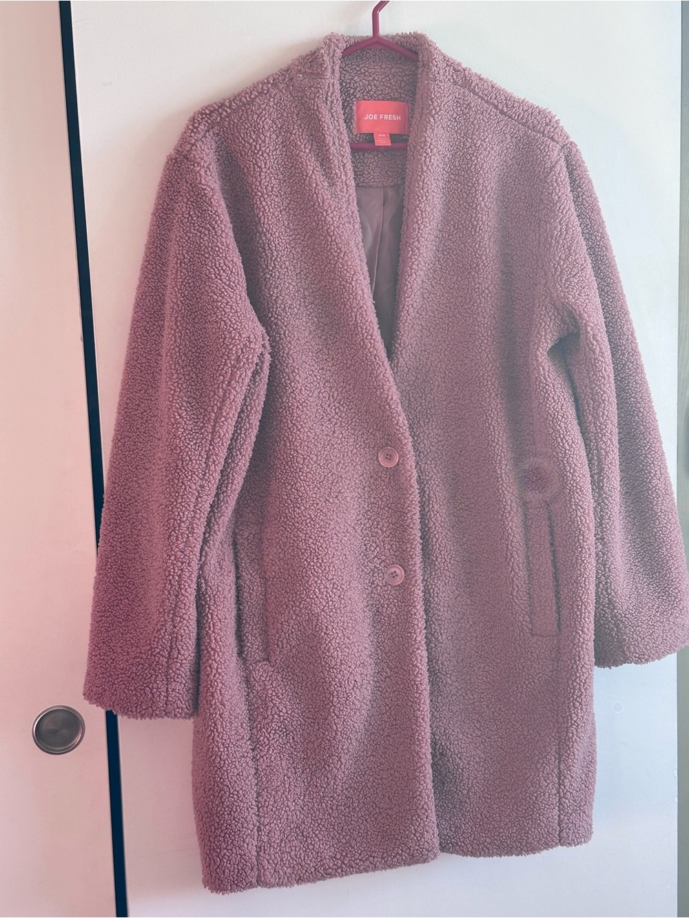Joe Fresh Dusty Rose Teddy Jacket
